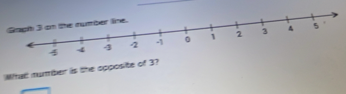 Whatl mumber is the opposite of 3?