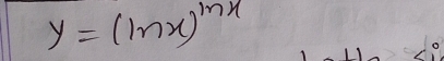 y=(ln x)^ln x