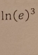 ln (e)^3