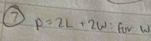 7 P=2L+2w:fuv