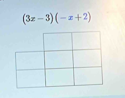 (3x-3)(-x+2)