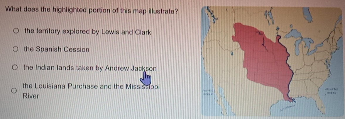 Solved: What does the highlighted portion of this map illustrate? the ...