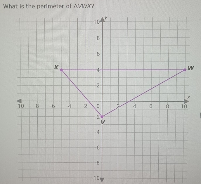 What is the perimeter of △ VWX ?