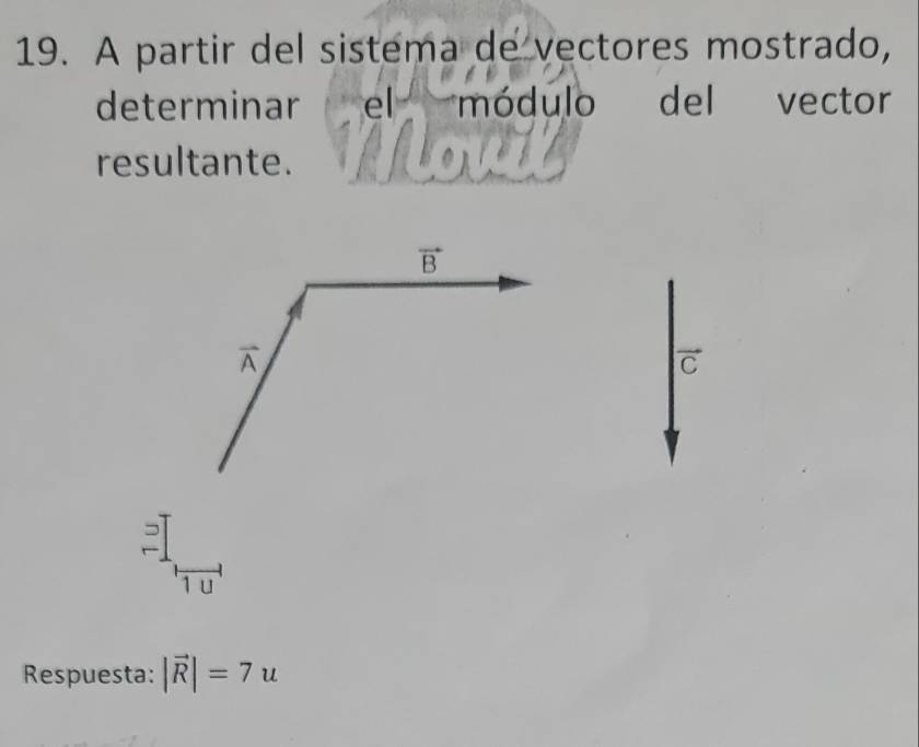 Resuelto:A partir del sistema de vectores mostrado, determinar el ...