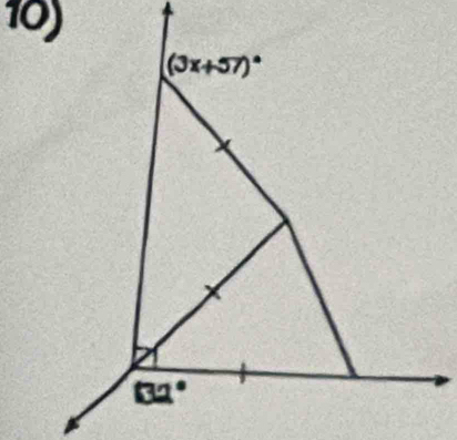 (3x+57)^circ 
(32°