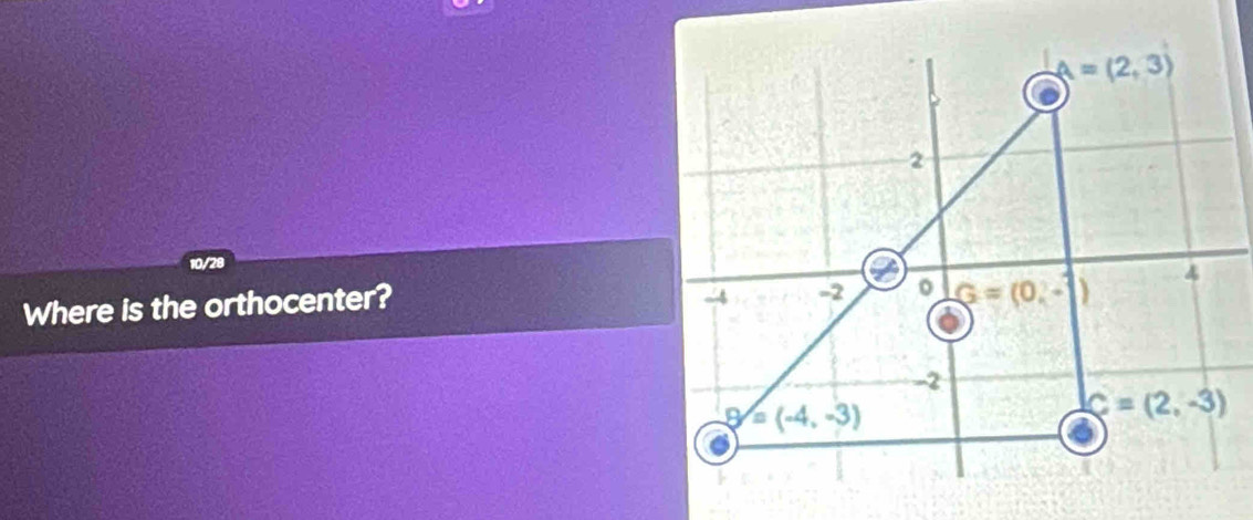 Where is the orthocenter?