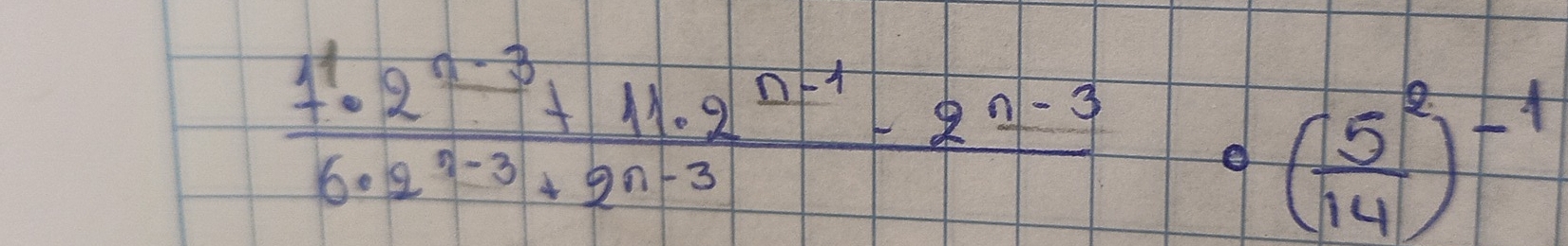  (1^1· 2^(n-3)+11· 2^(n-1)· 2^(n-3))/6· 2^(n-3)+2^(n-3) circ ( 5^2/14 )^-1