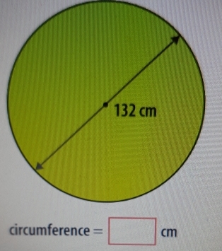 circumference =□ cm