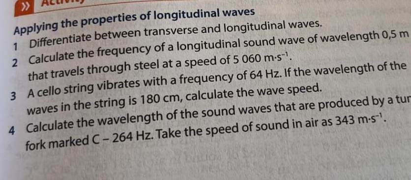 Gelöst:» Actro Applying the properties of longitudinal waves 1 ...