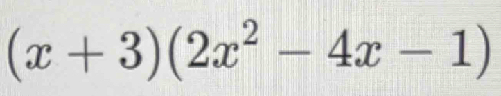 (x+3)(2x^2-4x-1)