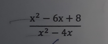  (x^2-6x+8)/x^2-4x 