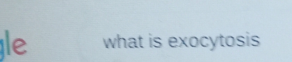 le what is exocytosis