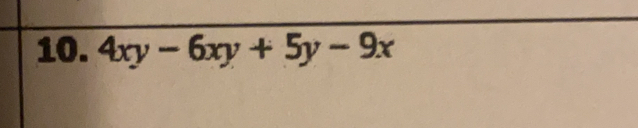 4xy-6xy+5y-9x