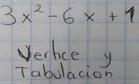 3x^2-6x+1
Vervce y 
Tabolacion