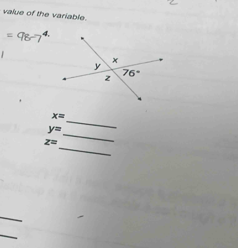 value of the variable.
4.
_
x=
y=
_
z=
_
_
_