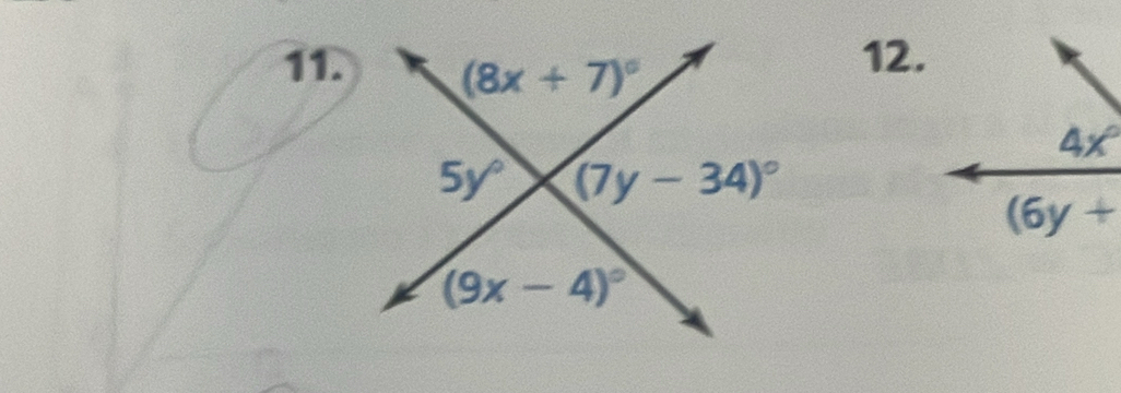 4x°
(6y+