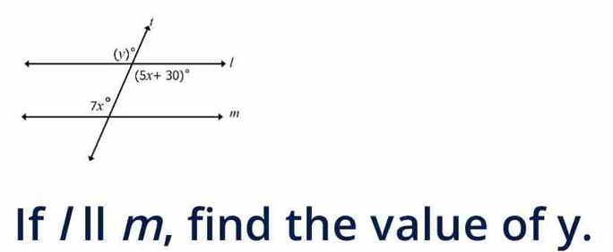 If / Ⅱ m , find the value of y.