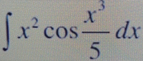 ∈t x^2cos  x^5/5 dx