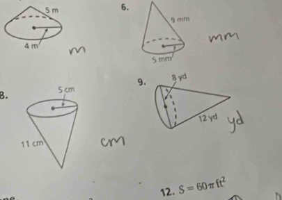 S=60π ft^2