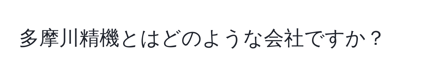 多摩川精機とはどのような会社ですか？