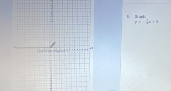 Graph:
y>- 2/3 x+8