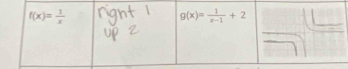 f(x)= 1/x 
g(x)= 1/x-1 +2