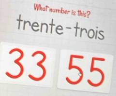 What number is this? 
trente-trois
3355