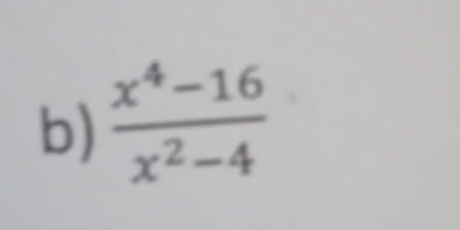  (x^4-16)/x^2-4 