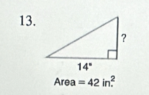 Area =42in.^2