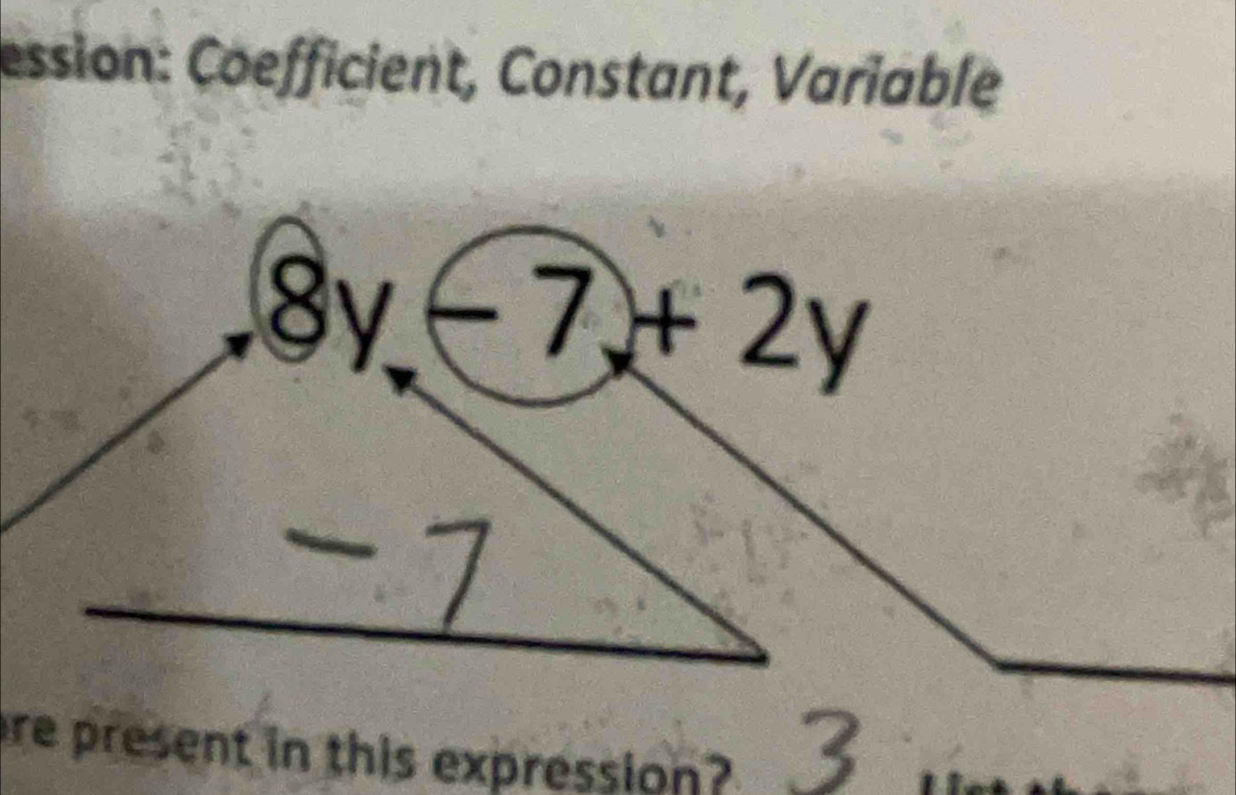 ession: Coefficient, Constant, Variable