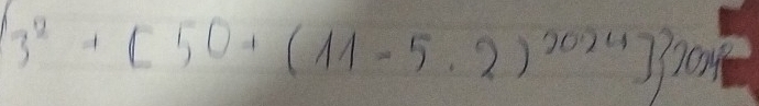 3^2+[50+(11-5· 2)^2024] 2024