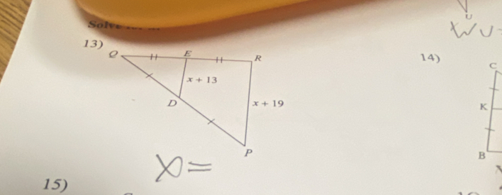 Solve .==
a
13)14) 
15)