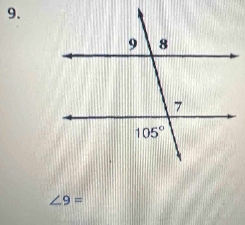 ∠ 9=