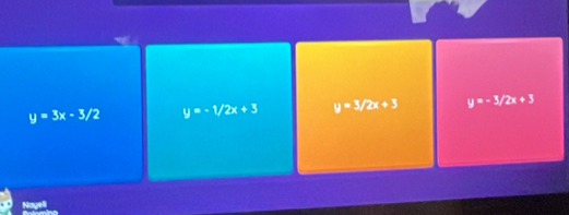 y=3x-3/2 y=-1/2x+3 y=3/2x+3 y=-3/2x+3