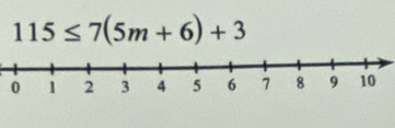 115≤ 7(5m+6)+3