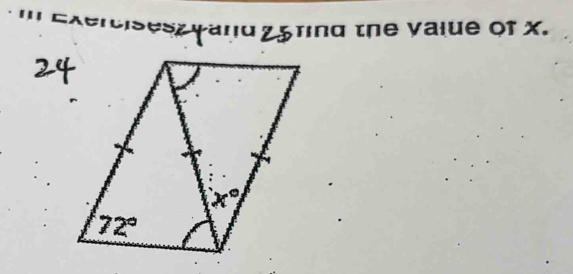 Ses yand Z5ting the value of x.