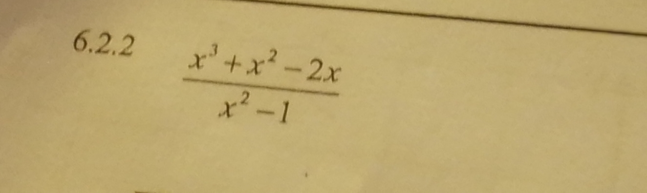  (x^3+x^2-2x)/x^2-1 