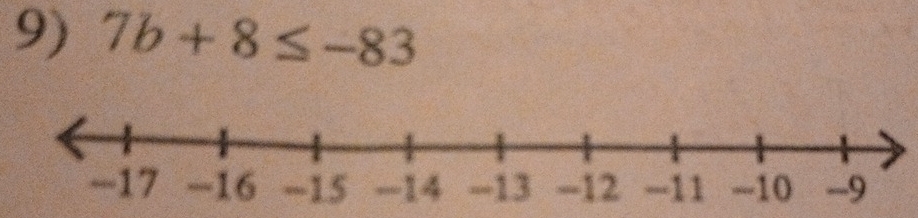 7b+8≤ -83