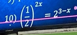 ( 1/2 end(pmatrix)^(2x)=2^(3-x)