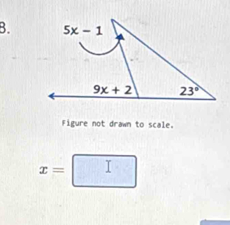 Figure not drawn to scale.
x=