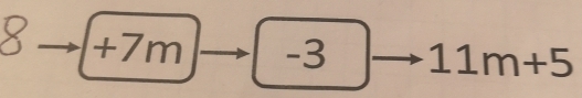 +7m -3 11m+5