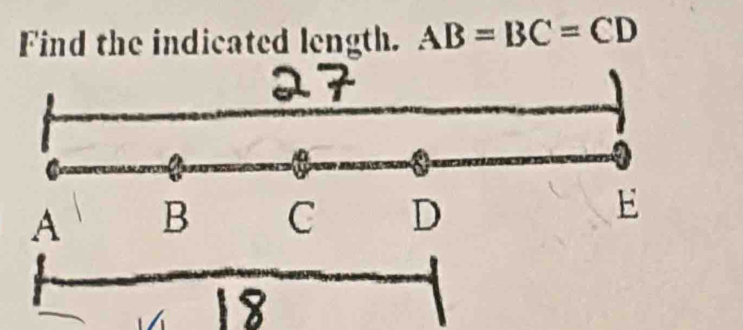 Find the indicated length. AB=BC=CD