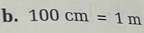 100cm=1m