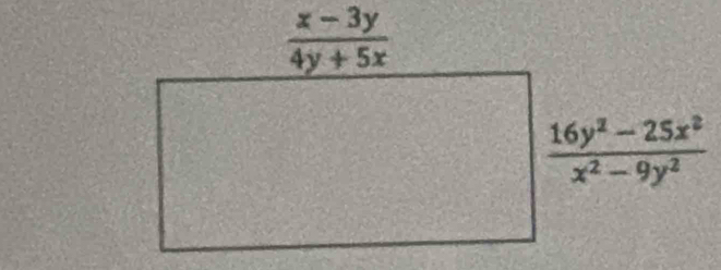  (16y^2-25x^2)/x^2-9y^2 