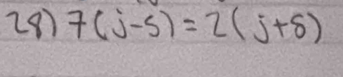 7(j-sendpmatrix =2beginpmatrix j+delta )