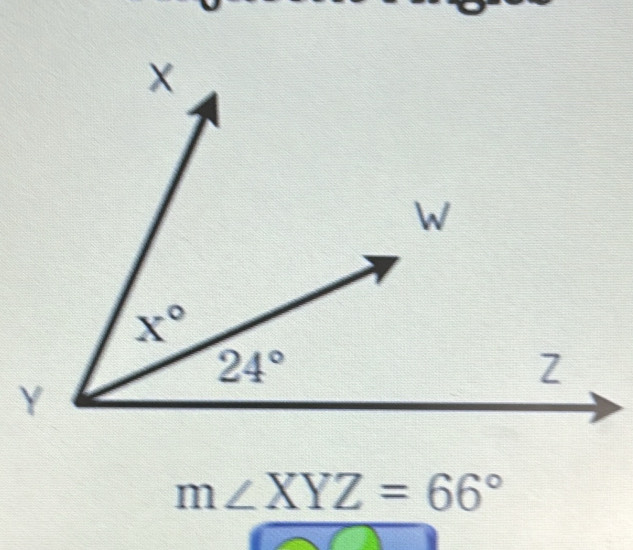 m∠ XYZ=66°