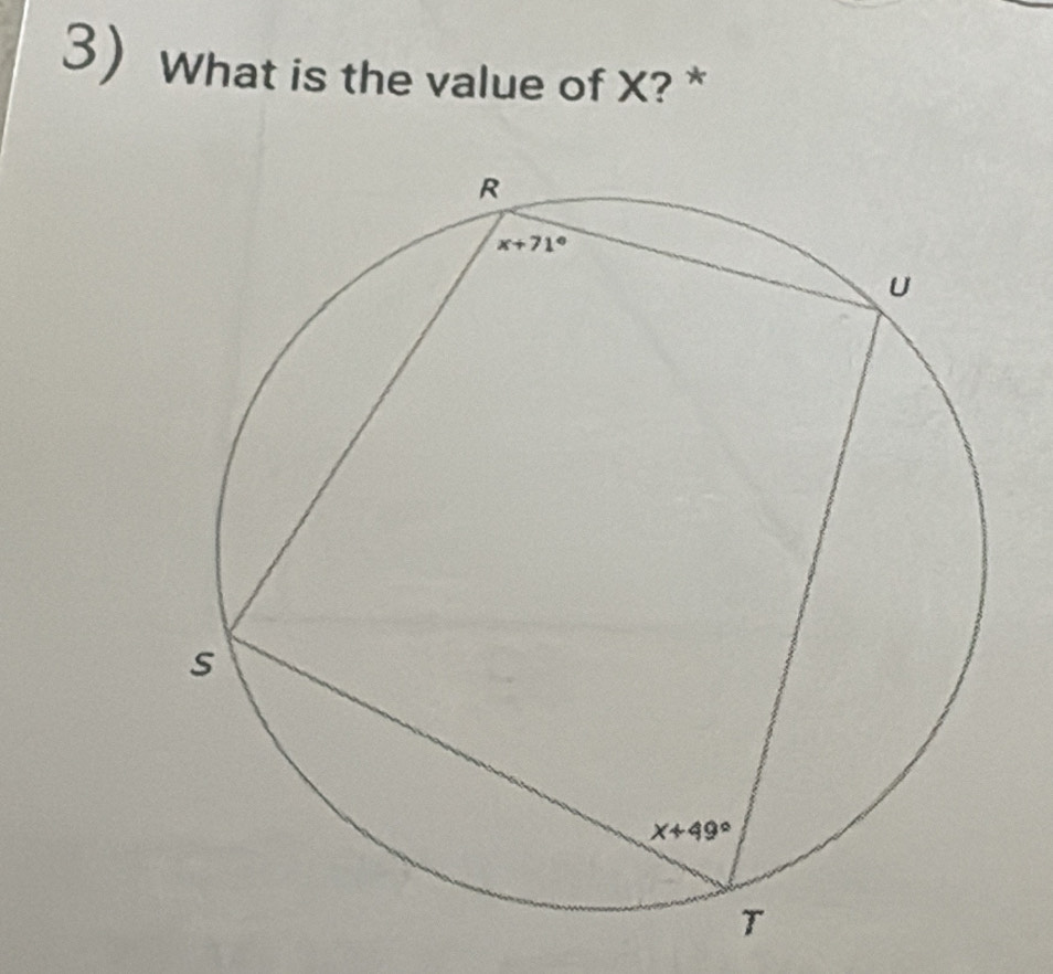 What is the value of X? *