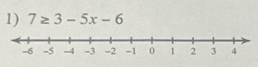 7≥ 3-5x-6