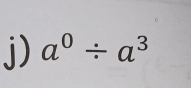 a^0/ a^3