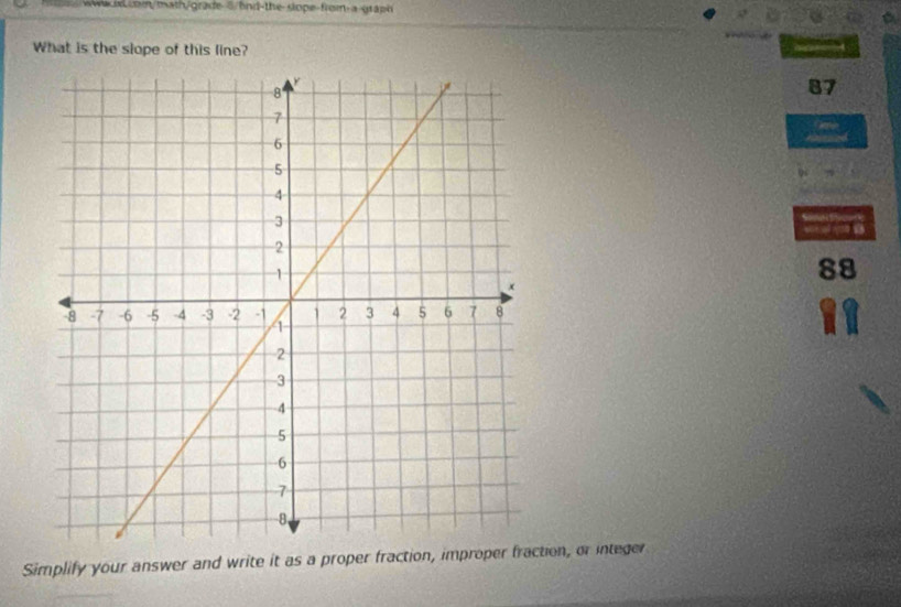 wad i oaybth/grade 3/and-the
87
“
88
Simplify your answer and write it as a proper fraction, improper fraction, or integer